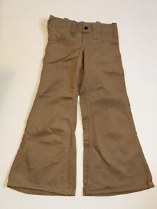 Vintage 70s Bell Bottoms Flared Pants 24 X 24 Brown ￼Stained Distressed