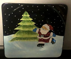 GATES WARE BY LAURIE GATES HOLIDAY 11' CERAMIC SERVING PLATTER Santa Claus