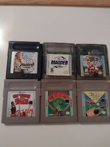 Lot Of 6 Gameboy Games - Mario Golf, Mario Baseball, Madden and More!