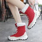 Ladies Women Ankle Snow Waterproof Boots  For Winter  Warm Comfort Lace Shoes