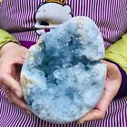 New Listing5.21LB Natural Blue Celestite Crystal Geode Cave Mineral Specimen Healing 269