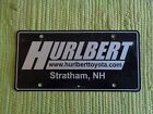 Vintage Hurlbert Toyota DEALER License Plate Stratham New Hampshire Tag NH