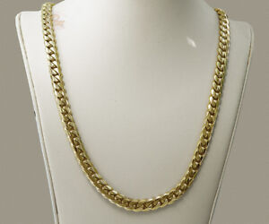 Solid 18K Gold Miami Men's Cuban Curb Link Chain Necklace Heavy 90.4gr 18