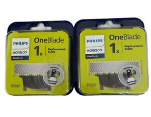 2 Boxes Philips Norelco Genuine OneBlade Replacement Blade, 1 Count Ea, QP210/80