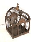 Primitive Domed Bird Cage Handmade Wooden & Wire Vintage Country Antique Style