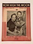 Sheet Music How High The Moon by Les Paul & Mary Ford Capitol Records 1451 PA-11