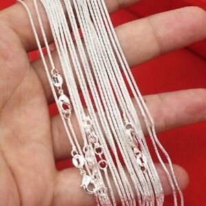 Wholesale Lots Women 925 Silver 1mm Soft Snake Chain Necklace 16-24” Handmade