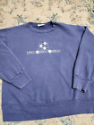 Vintage 90s Bingo Embroidered Pullover Crewneck Sweatshirt Size Medium Blue