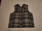 Filson Mackinaw Wool Vest | Size 42 | Otter Green/Black Plaid | Made in USA