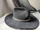 STETSON black 7-1/2 fur felted 4X BEAVER cowboy hat WESTERN