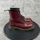 Dr. Martens Boots Women's Size 8 11821 Ankle Combat Cherry Red Leather