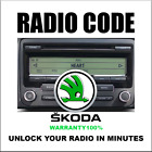 SKODA CODES RADIO ANTI-THEFT UNLOCK STEREO SERIES RNS300 RCD510 MFD PIN SERVICE