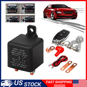 Wireless Remote Car Battery Disconnect Power Cut Off Isolator Kill Switch System