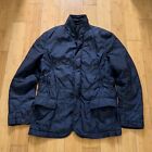 Paul Smith Jacket Mens Medium Black Dark Blue Long Sleeve Full Zip Coat