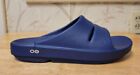 OOFOS OOahh Sport Recovery Sandals Comfort Slip On Slides Blue Size 10