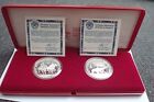 1978 10 Ruble Russia Commemorative Silver Proof  2 Coins 1980 Olympic Set