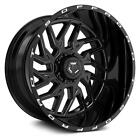 22 inch 22x12 TIS 544BM Black Milled wheels rims 6x5.5 6x139.7 -44