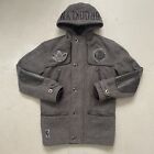 Dehen 1920 x Adidas Brooklyn Nets Wool Leather Parka Jacket Made In USA XS