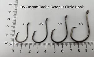 Offset Octopus Circle Fishing Hooks 25 Pcs 6/0 to 10/0