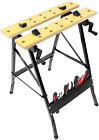 Portable Workbench, Folding Carpenter Saw Table with Adjustable Clamps - Easy to