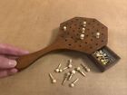 New Listing18th/ Early 19th Century Wooden Peg Game Fox & Geese “ W Compartment & Pegs