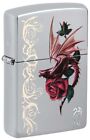 Zippo Anne Stokes Dragon with Rose Lighter, High Polish Chrome NEW IN BOX