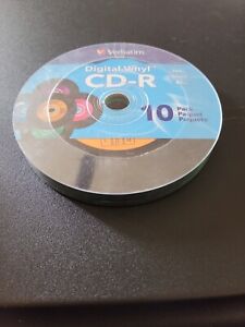 10 pack VERBATIM 52X CD-R Digital Vinyl 700MB Media Disc 98139