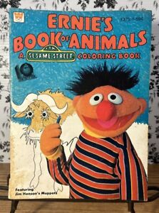 Whitman SESAME STREET Ernie’s Book Of Animals Coloring Book 1977 Preowned