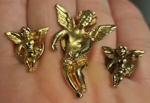 Angel Pins Gold Toned Lot