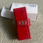 Dior Beaute Lipsticks Holder Case with Mirror Authentic Gift Travel Pouch Red