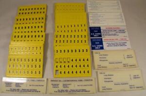 Vintage Telephone Pay Phone Call Instruction Card Plus Yellow Number Inserts