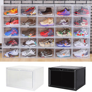 XL Magnetic Shoe Storage Box Bin Organizer Side Open Better Display US Size 13