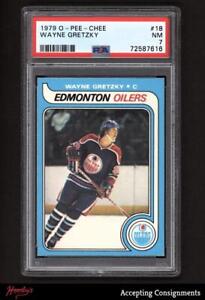 1979-80 O-Pee-Chee #18 Wayne Gretzky RC Oilers ROOKIE PSA 7 NM Sharp & Centered