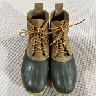 Mens L.L. BEAN Duck Boots Size 10M Maine USA Brown Leather 175051 Excellent