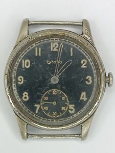 Vintage Record Watch Grana DH WW2 Watch Military German Army. Cal. RF321