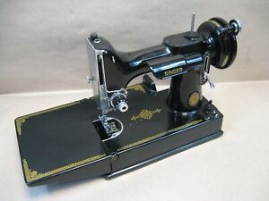 Vtg Singer 221 Centennial Featherweight Sewing Machine Hull Only 4 Parts Off