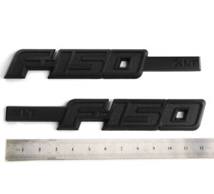 2x OEM F-150 Badge Fender Emblem 3D for fits F150 XLT 9L3Z16720CB Black