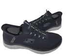 Skechers Men's Slip-ins Summits High Range Blk/Gry Slip On Sneakers Size:8 80L