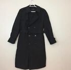 Black US ARMY All-Weather Trench Coat W/Liner Men's Sz 38S Jacket Superior Qlty