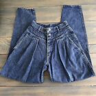 Vintage Lee High Rise Jeans Pleated Blue Tapered Leg Womens - Size 10 (MM)