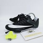 Nike Zoom Rival Sprint Track Spikes Mens Size 10 Black Silver Running NEW