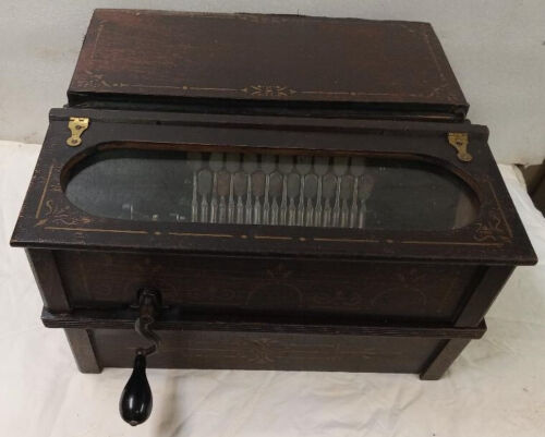 Antique Gem Roller Organ Music Box Plus 12 Cobs