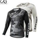Men's Cycling Jersey Long Sleeve Quick Dry MTB Mountain Bike Sport Top Loose Fit