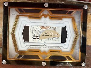 EARLE COMBS 2020 Topps Transcendent 1/1 Oversized Box Topper Cut Auto HOF