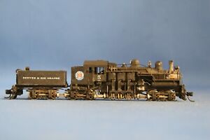 N SCALE OVERLAND MODELS INC. OMI-2821/N 3-TRUCK SHAY DRGW #5 BRASS DC POWER-USED
