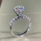 Fashion Cubic Zircon 925 Silver Plated Ring Jewelry Women Wedding Gift Sz 6-10