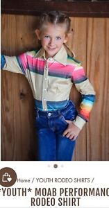 Ranch Dress'n Youth Kids XL Serape Rodeo Performance Shirt NWT Show Western Long