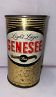 1958 GENESEE Light Lager Flat Top Beer Can Brewed in Rochester, NY Bottom Opened
