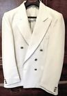 Vintage Pierre Cardin, White Double Breasted Sport Jacket-Size 36