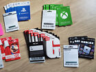Gift Cards 30 Lot No Value Steam Playstation Xbox Nintendo Game Stop Roblox